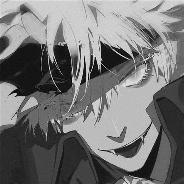 单人优质动漫男生头像黑白