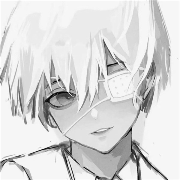 单人优质动漫男生头像黑白