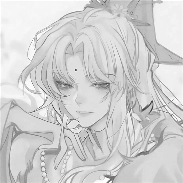 单人优质动漫男生头像黑白