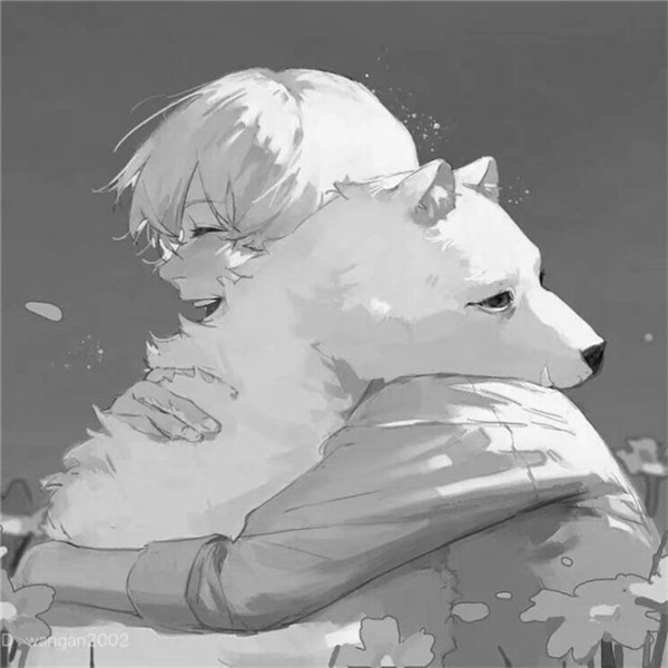 单人优质动漫男生头像黑白