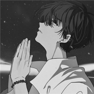 超酷黑白系男生动漫头像