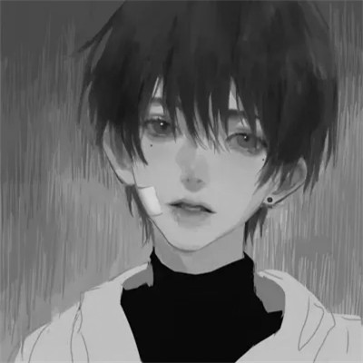超酷黑白系男生动漫头像