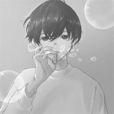 超酷黑白系男生动漫头像