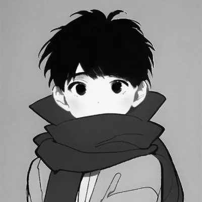 高清动漫头像男黑白风格