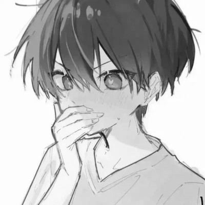 动漫男头像ins高级质感黑白