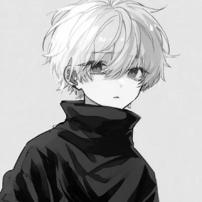 动漫男头像ins高级质感黑白
