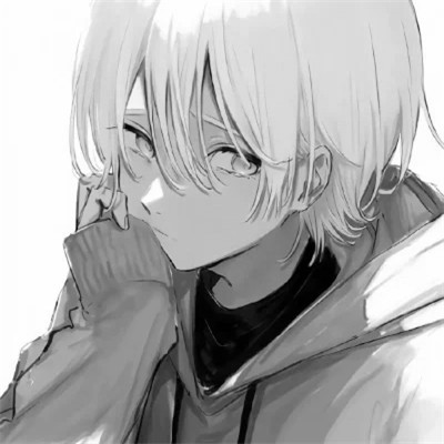 动漫男头像ins高级质感黑白