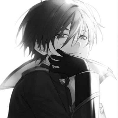 动漫男头像ins高级质感黑白