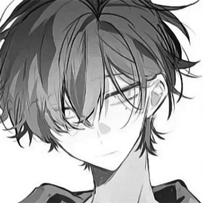 动漫男头像ins高级质感黑白