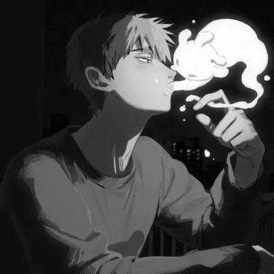 动漫男头像ins高级质感黑白
