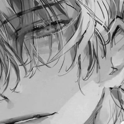 动漫男头像ins高级质感黑白