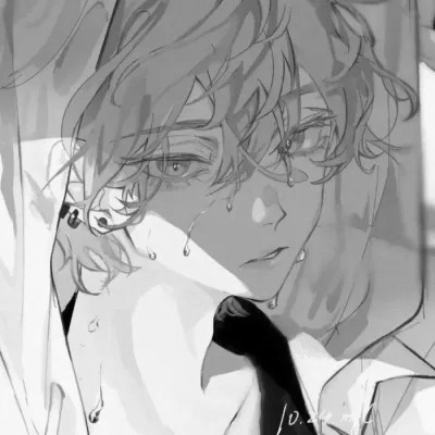 动漫男头像ins高级质感黑白