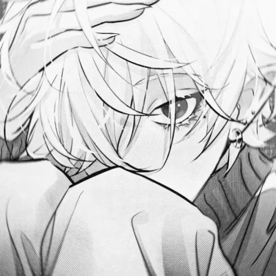 动漫男头像ins高级质感黑白