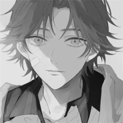 动漫男头像ins高级质感黑白