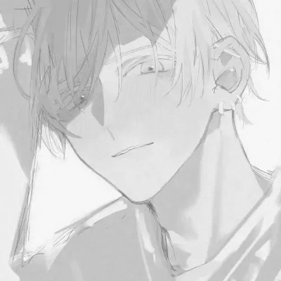动漫男头像ins高级质感黑白