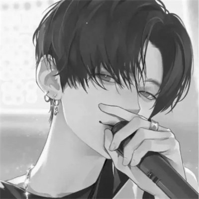 动漫男头像ins高级质感黑白