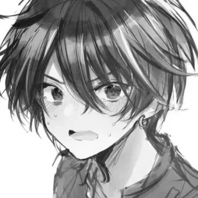 动漫男头像ins高级质感黑白