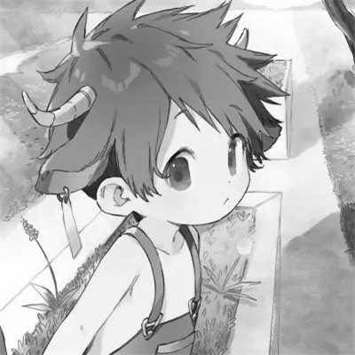 动漫男头像ins高级质感黑白