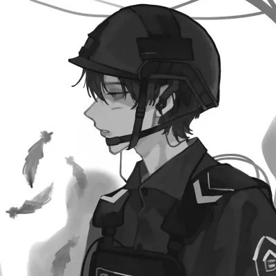 动漫男头像ins高级质感黑白
