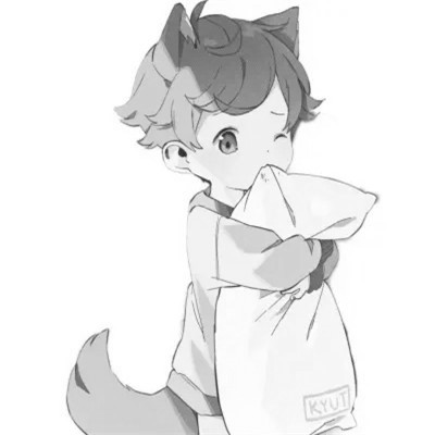 动漫男头像ins高级质感黑白