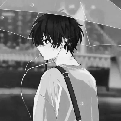 动漫男头像ins高级质感黑白