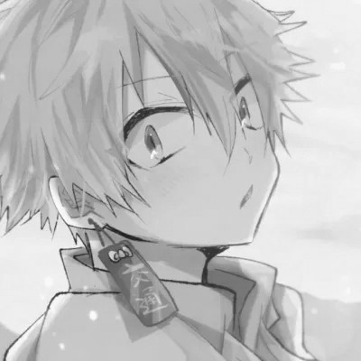 动漫男头像ins高级质感黑白