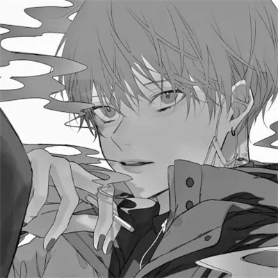 动漫男头像ins高级质感黑白