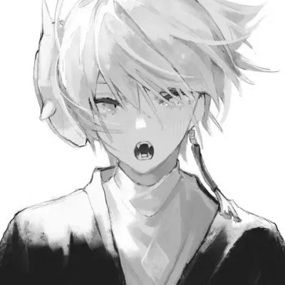 动漫男头像ins高级质感黑白