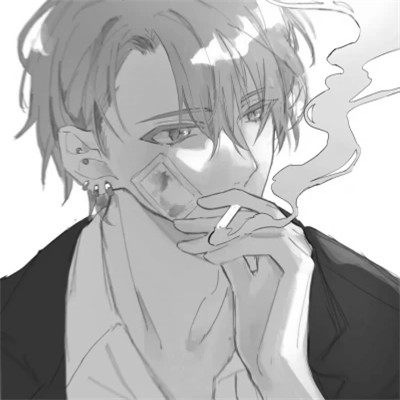 动漫冷酷黑白帅气头像