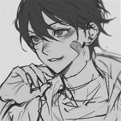 男生头像黑白酷帅