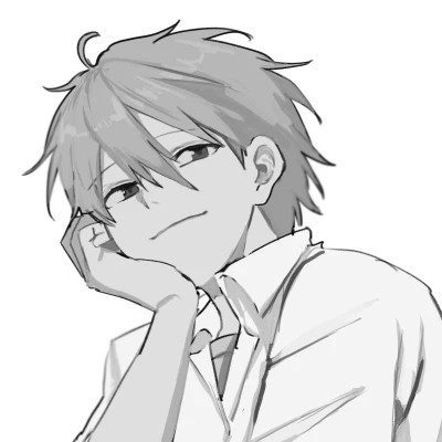 男生头像黑白酷帅