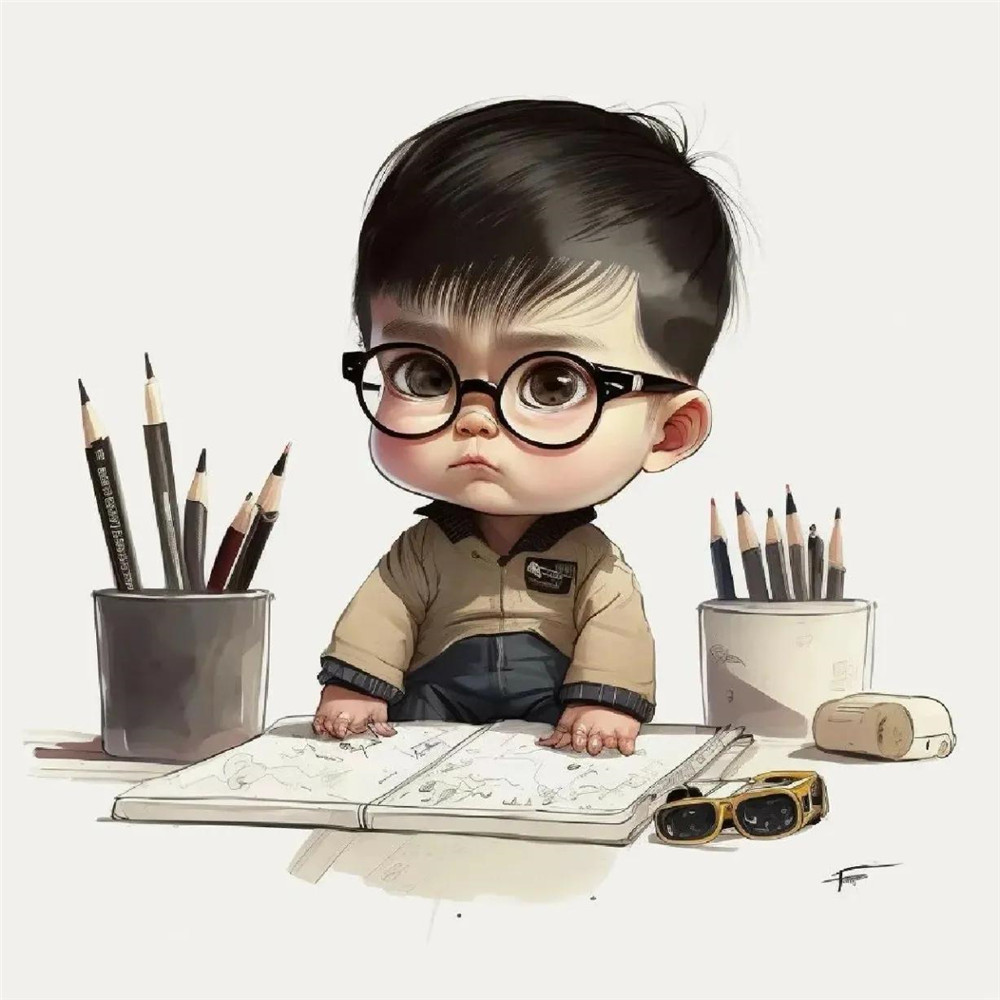 超火萌娃职业头像图片