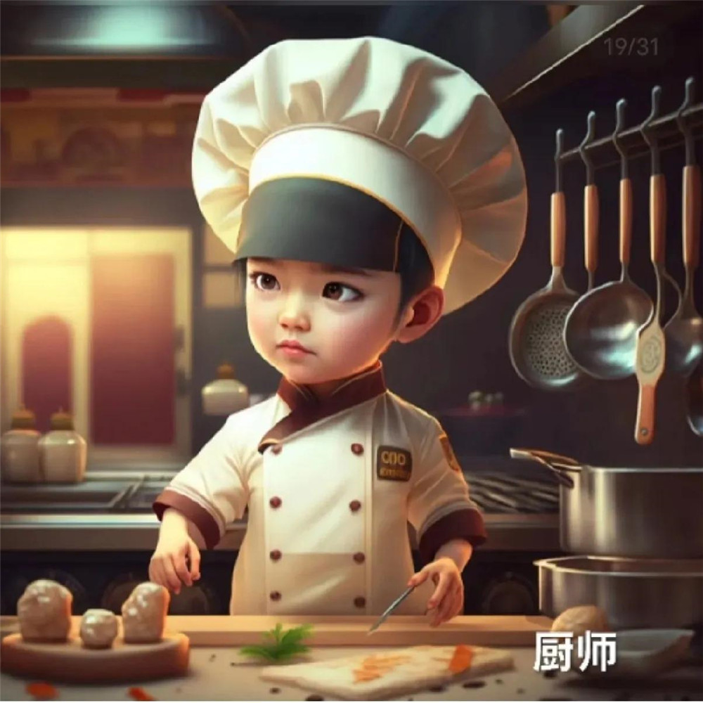 超火萌娃职业头像图片