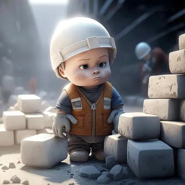 爆火萌娃职业头像图片