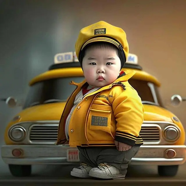 爆火萌娃职业头像图片