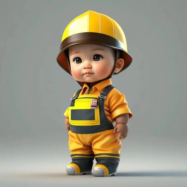 爆火萌娃职业头像图片