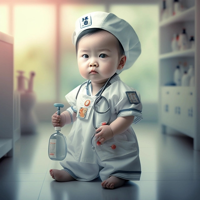 爆火萌娃职业头像图片