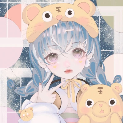 闺蜜姐妹头像超萌一左一右