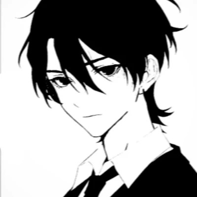 黑白动漫男头网络男神