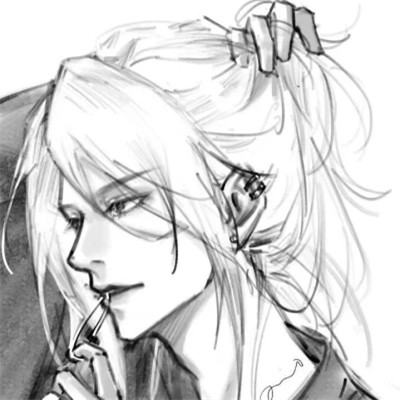 黑白动漫男头网络男神