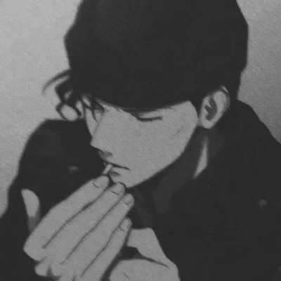 黑白动漫男头网络男神