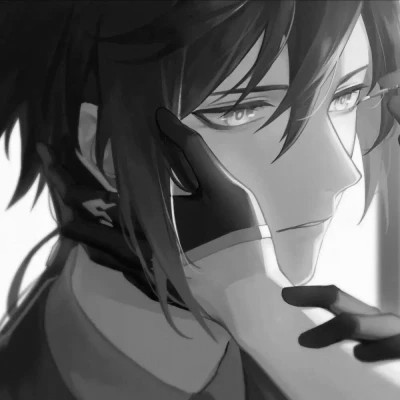 黑白动漫男头网络男神