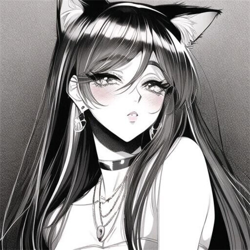 猫耳高冷妩媚女生头像动漫图片