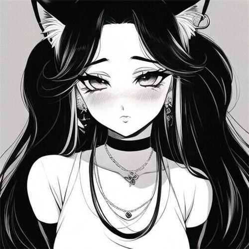 猫耳高冷妩媚女生头像动漫图片