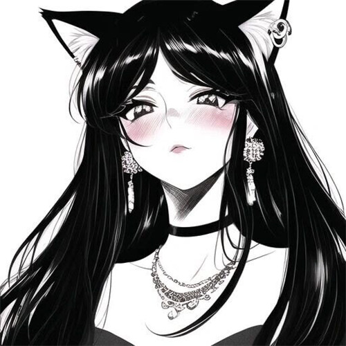 猫耳高冷妩媚女生头像动漫图片