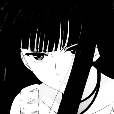 高质量漫画头像黑白女生动漫