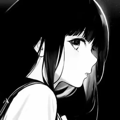 高质量漫画头像黑白女生动漫