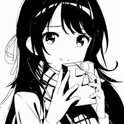 高质量漫画头像黑白女生动漫