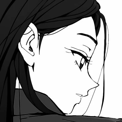 高质量漫画头像黑白女生动漫