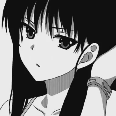 高质量漫画头像黑白女生动漫